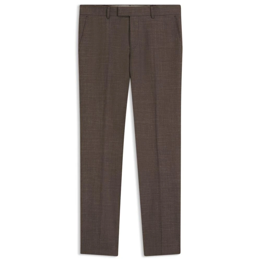 Hugo Boss Slim-fit trousers in virgin wool, silk and linen