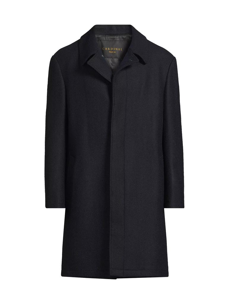 Cardinal of Canada Platinum Herringbone Wool-Blend Coat