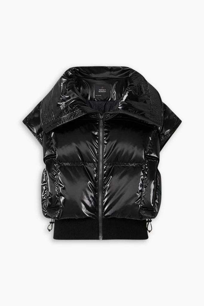 PERFECT MOMENT Glossed quilted shell vest 1