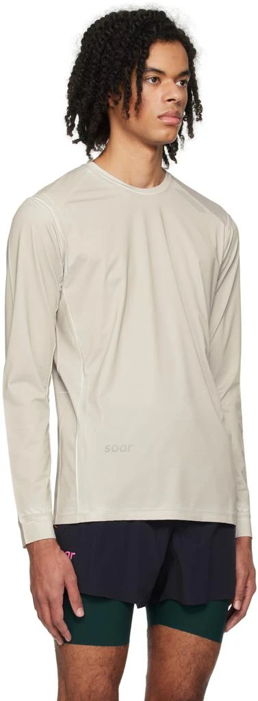 Soar Running Gray Printed Long Sleeve T-Shirt 2