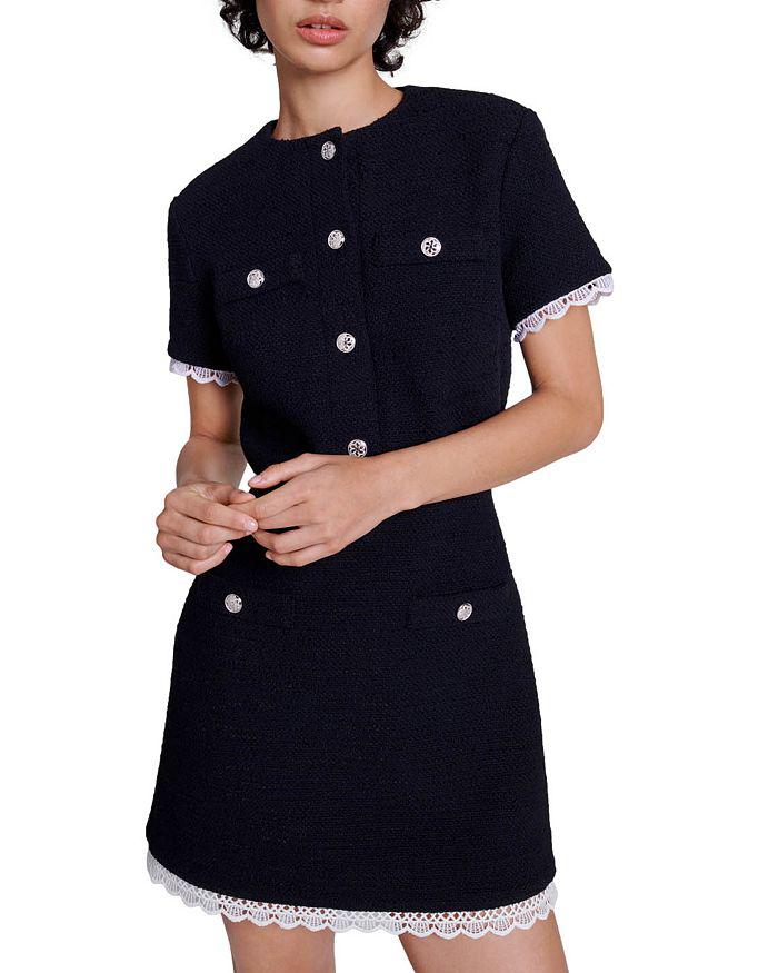 Maje Ramisia Tweed Short Sleeve Dress