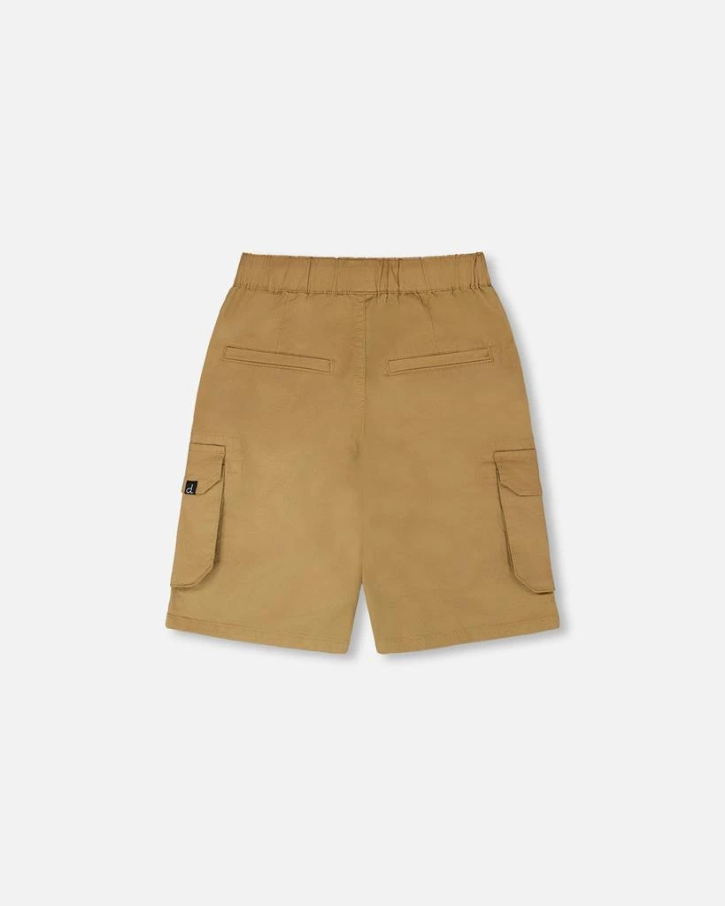 Deux par Deux Stretch Twill Bermuda with Cargo Pockets Beige 4