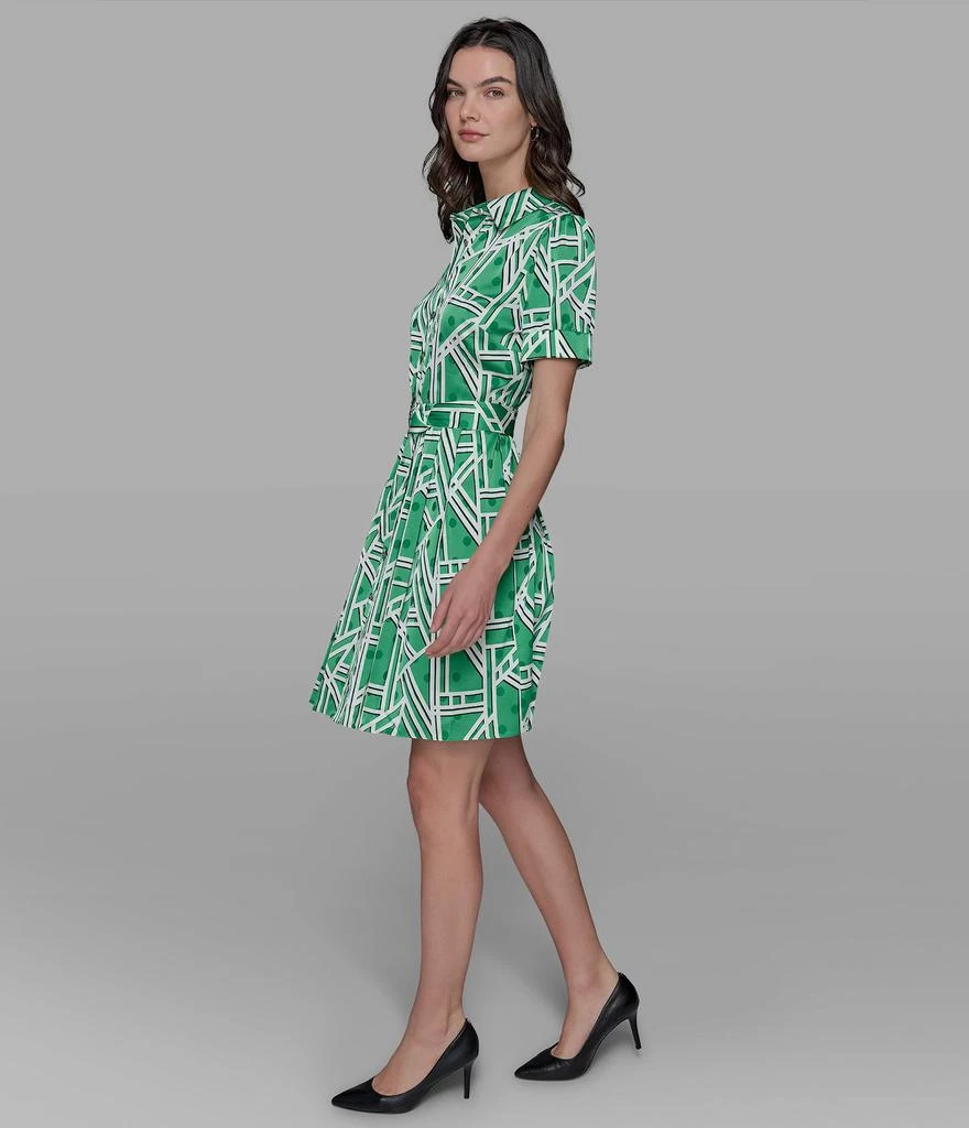 Karl Lagerfeld Paris SHORT SLEEVE KL PRINT SHIRT DRESS 3
