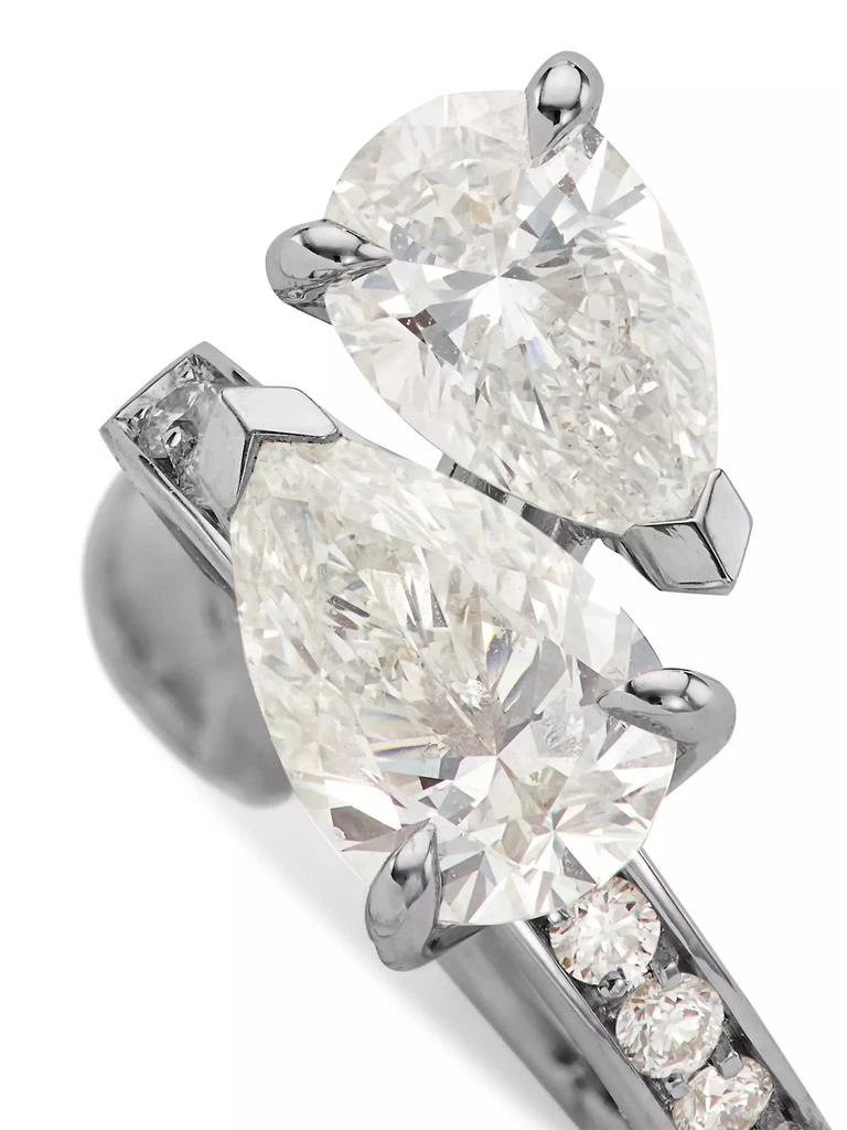Repossi 18K White Gold & 0.50 TCW Diamond Single Huggie Hoop Earring - Left Or Right 7
