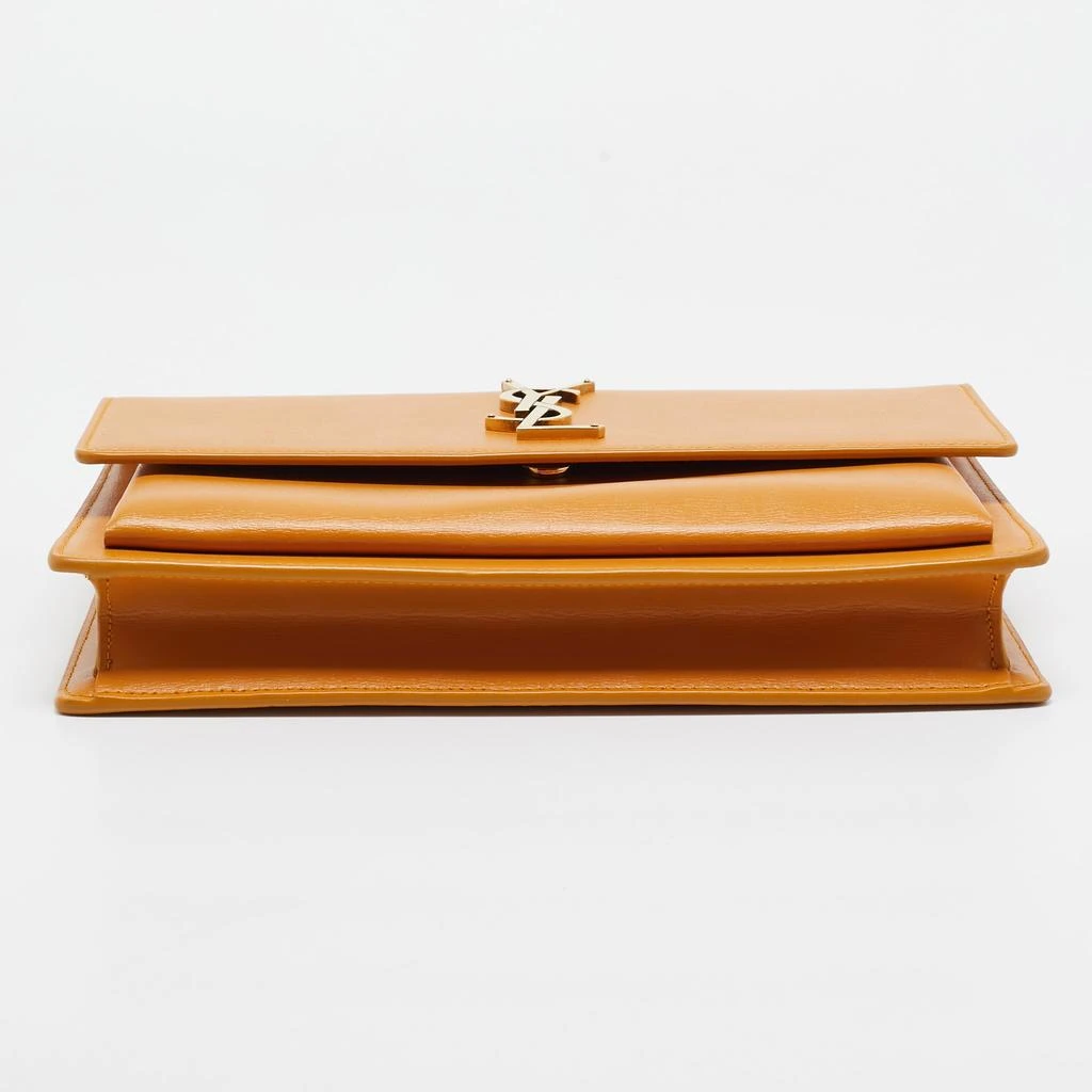 Yves Saint Laurent Saint Laurent Mustard Leather Medium Sunset Top Handle Bag 7