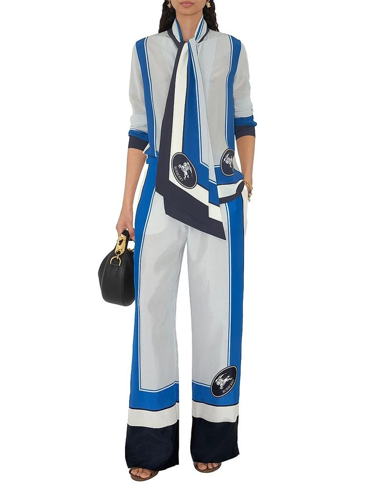 Burberry Rosie Slim-Fit Colorblocked Silk Blouse 2