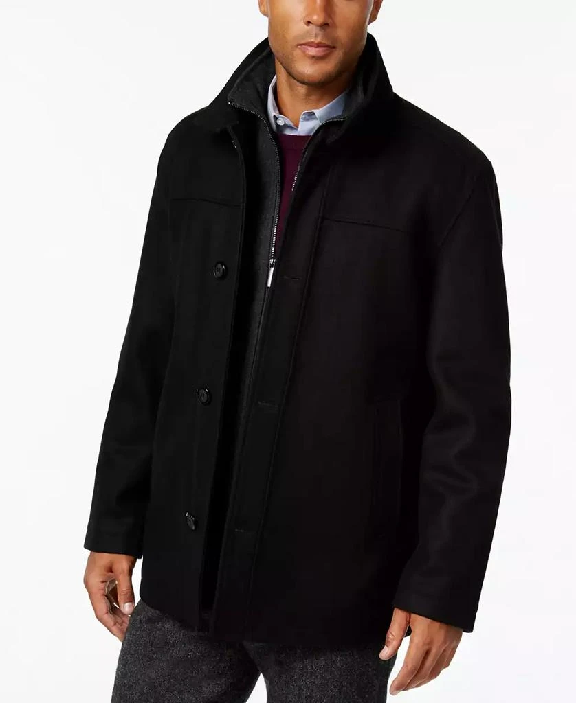 London Fog Men's Wool-Blend Layered Car Coat, Created for Macy's 1