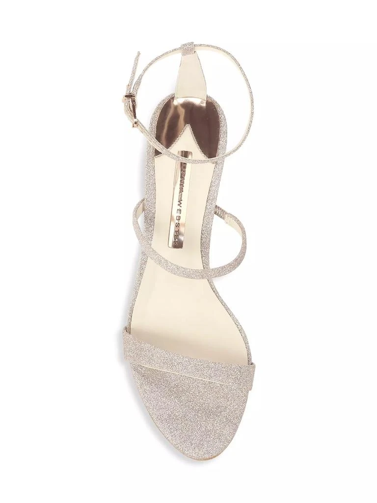 Sophia Webster Rosalind Embellished-Heel Glitter Sandals 5