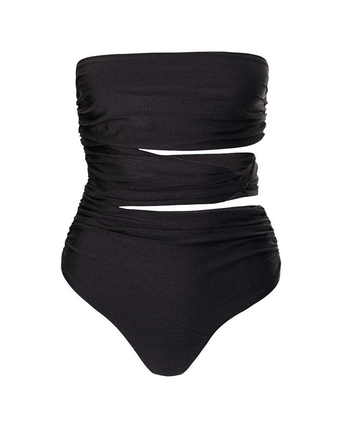 LaMarque Cutout Ruched Bandeau One Piece Swimsuit 1