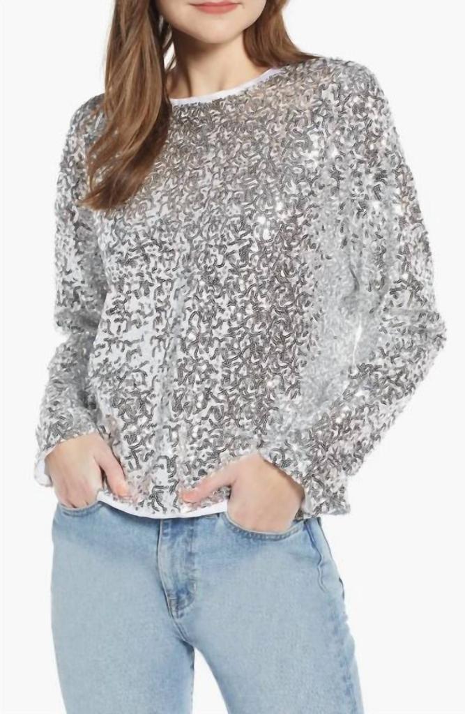 Something Navy Something Navy - Sequins Long Sleeve Top