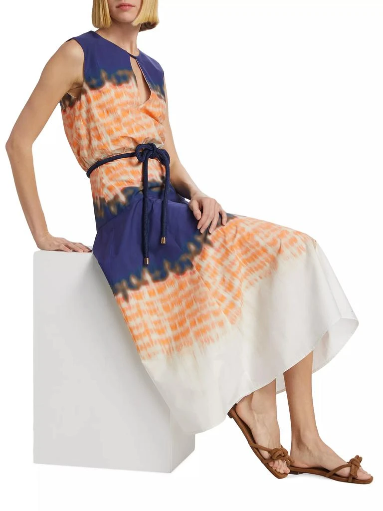 Silvia Tcherassi Bora Cotton Tie-Dye Midi-Dress 2