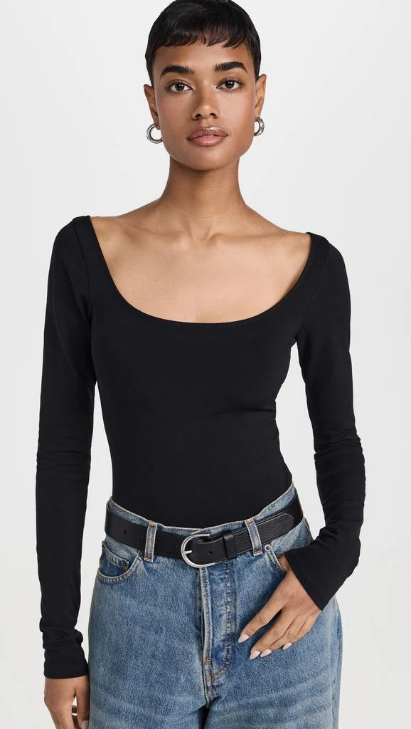 REDONE Scoop Neck Thong Bodysuit 1