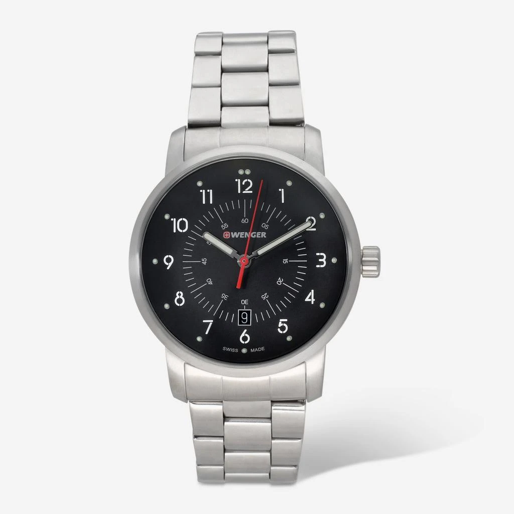 Wenger Swiss Army Men's 01.1641.116 Avenue Black Dial Watch 42 mm 1