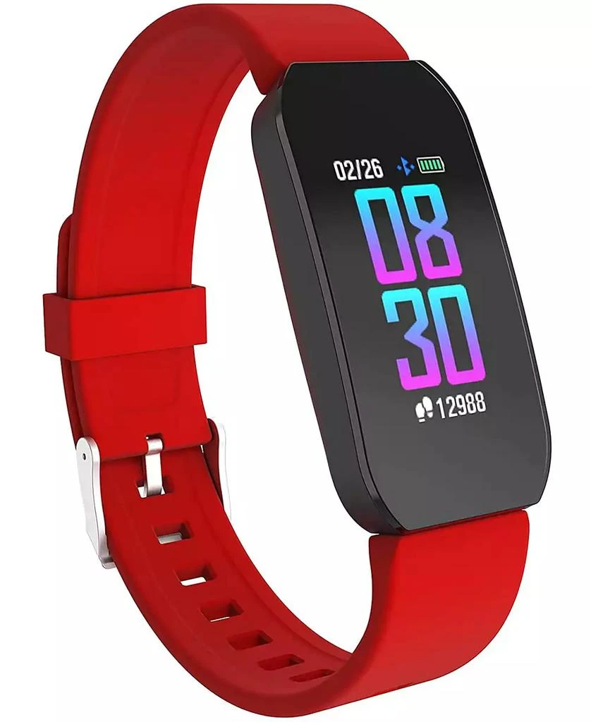 iTouch Unisex Red Silicone Strap Active Smartwatch 1