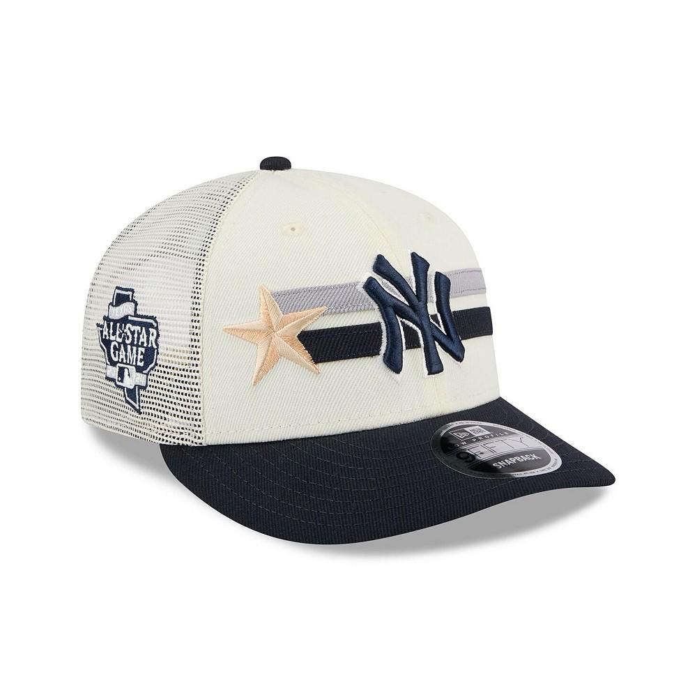 New Era Men's Cream/Navy New York Yankees 2024 MLB All-Star Game Workout Meshback Low Profile 9FIFTY Snapback Hat