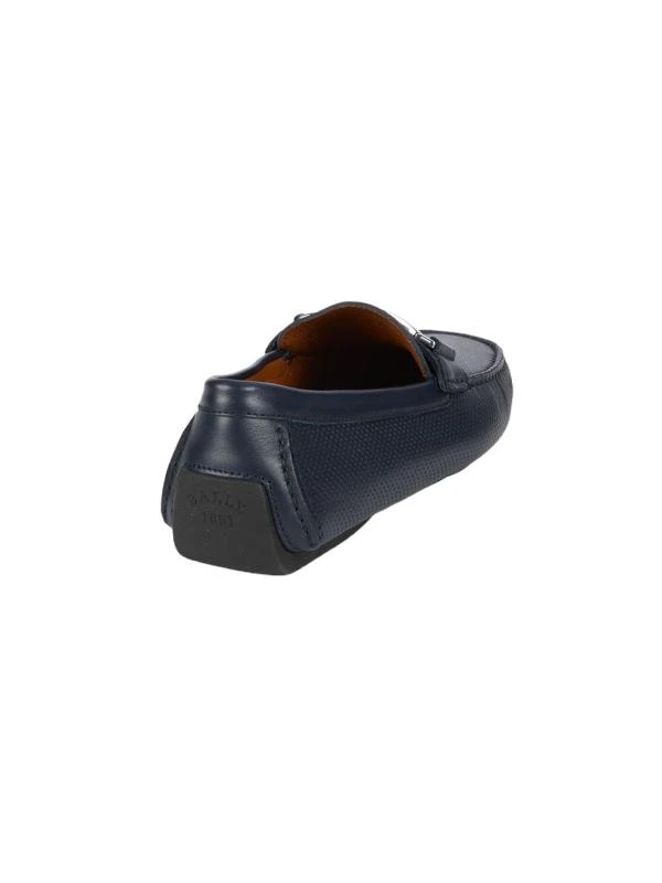 Bally Drulio Men's 6211257 Navy Leather Loafer Shoes 3