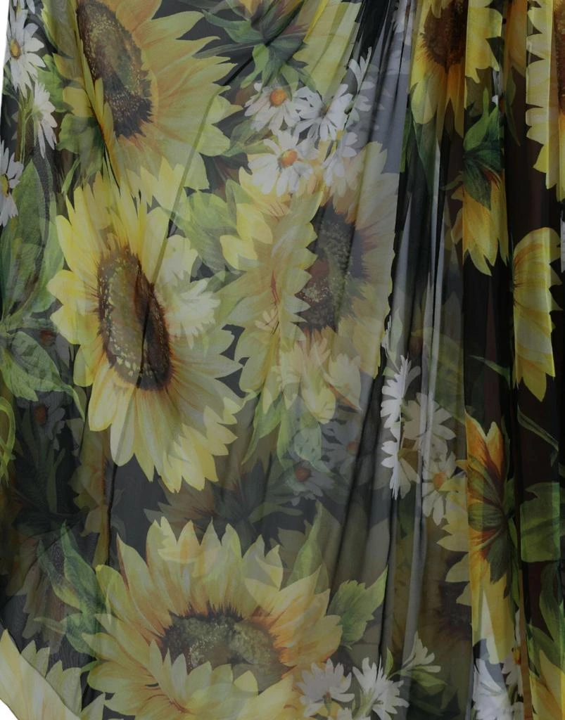 Dolce & Gabbana Elegant Sunflower Silk Maxi Women's Dress 6