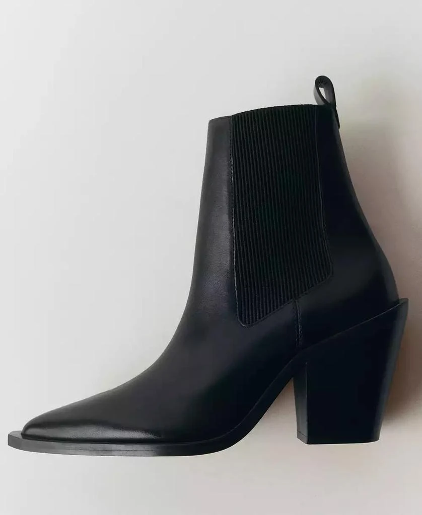 Mango Women's Leather Pointed Ankle Boots 4