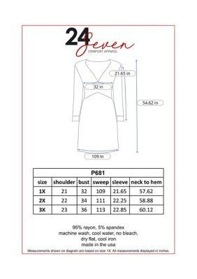 24seven Comfort Apparel Comfort Apparel Plus Size V Neck Long Sleeve Maxi Dress 4