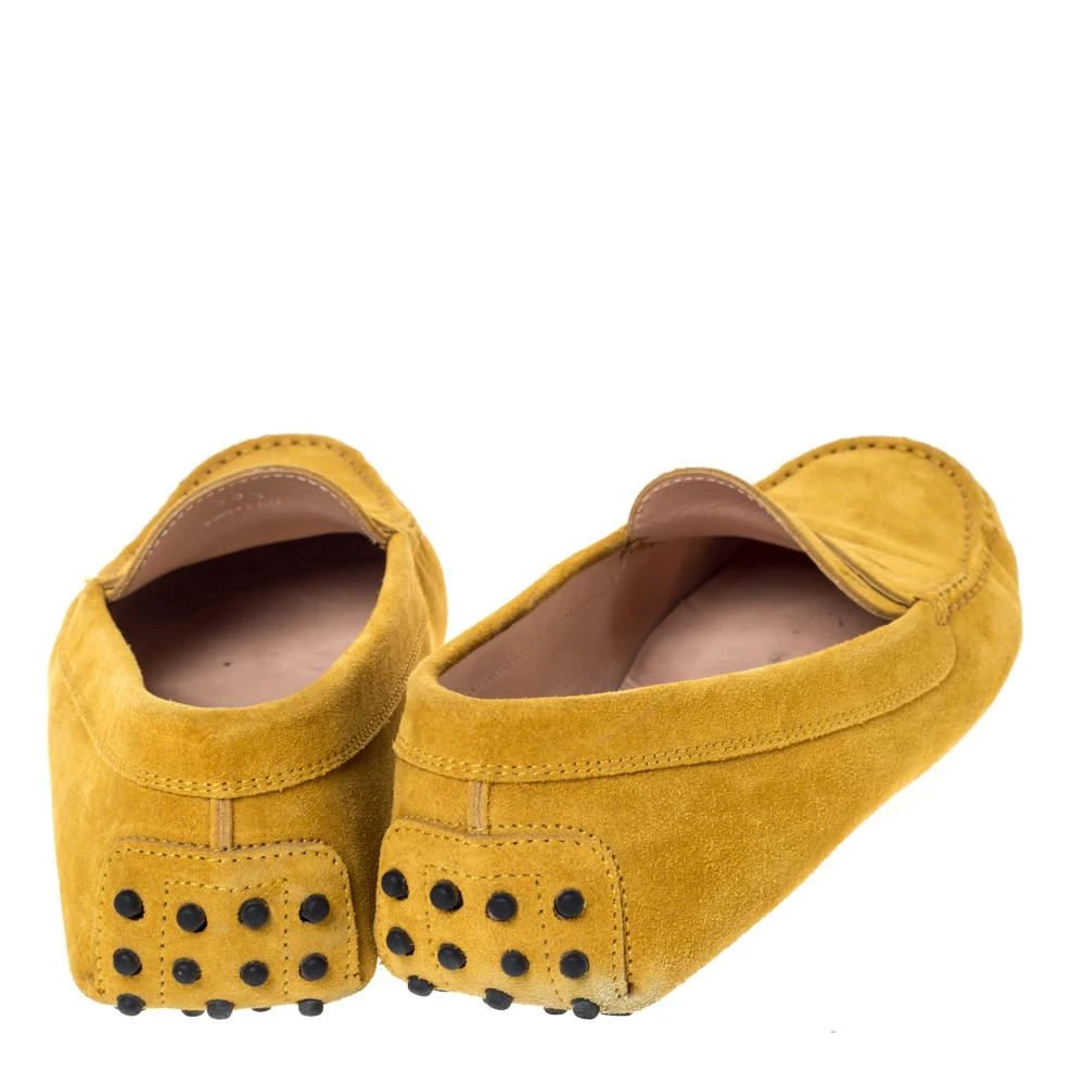Tod's Tod's Yellow Suede Penny Loafers Size 39.5 5