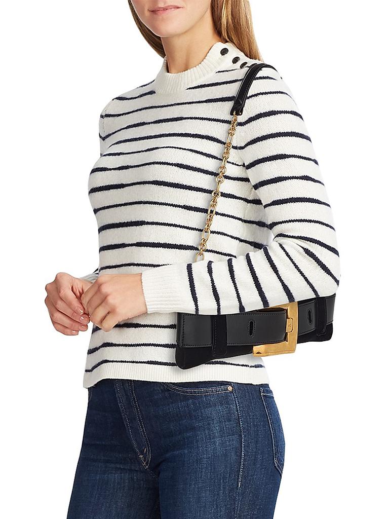 Balmain Anthem Velvet Clutch Bag