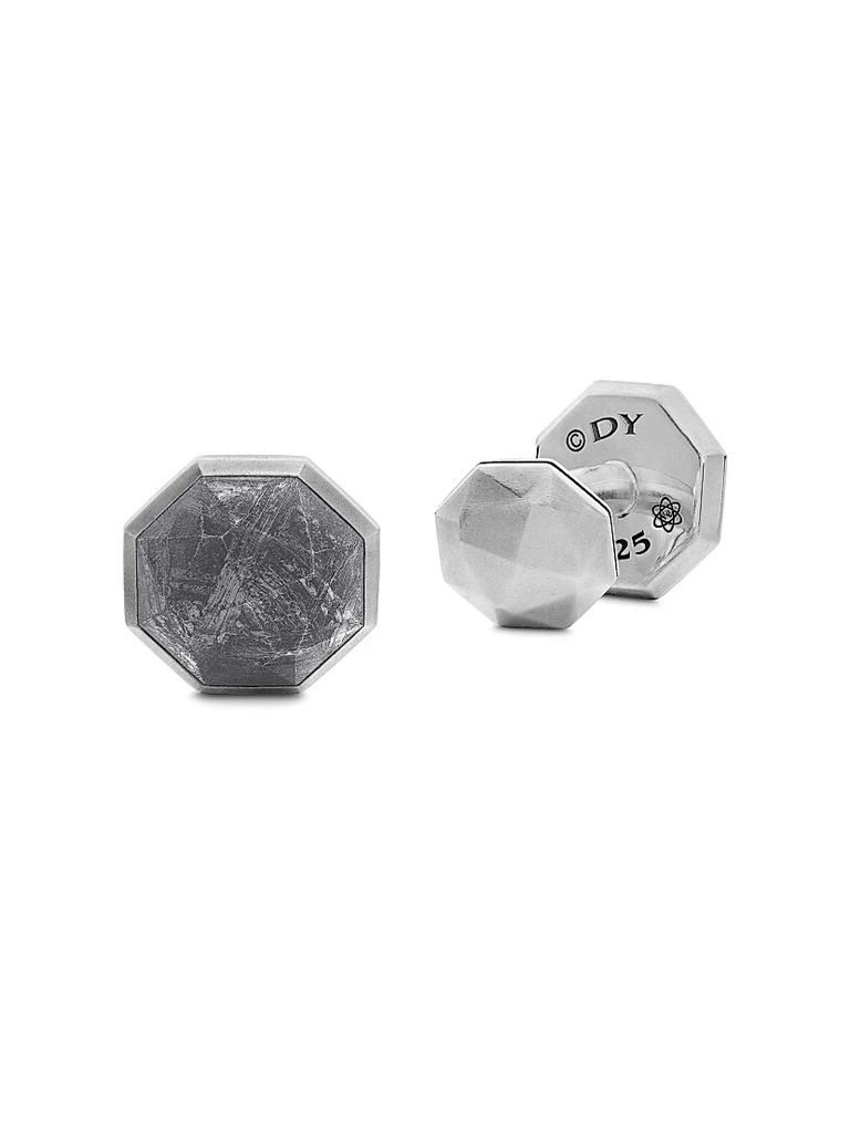 David Yurman Meteorite Faceted Round Cufflinks in Sterling Silver, 16MM 4