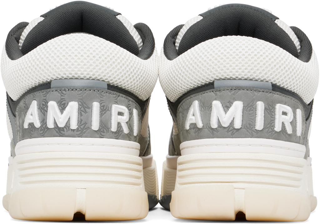 White & Gray MA Quad Debossed Nubuck MA-1 Sneakers – On Sale