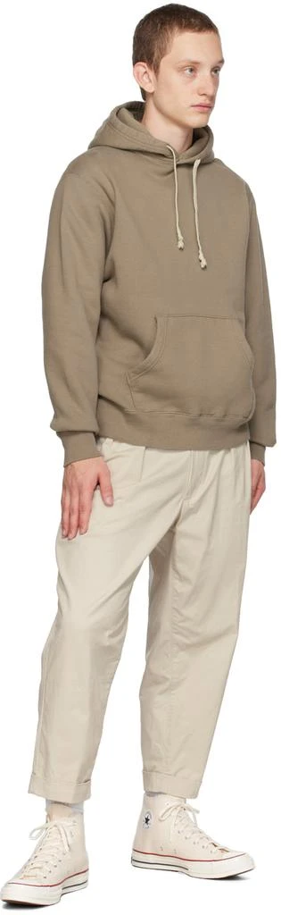 BEAMS PLUS Taupe Pleated Trousers 4