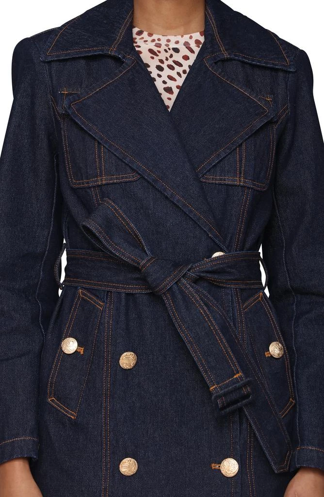 Avec Les Filles Belted Utility Denim Trench Coat 3