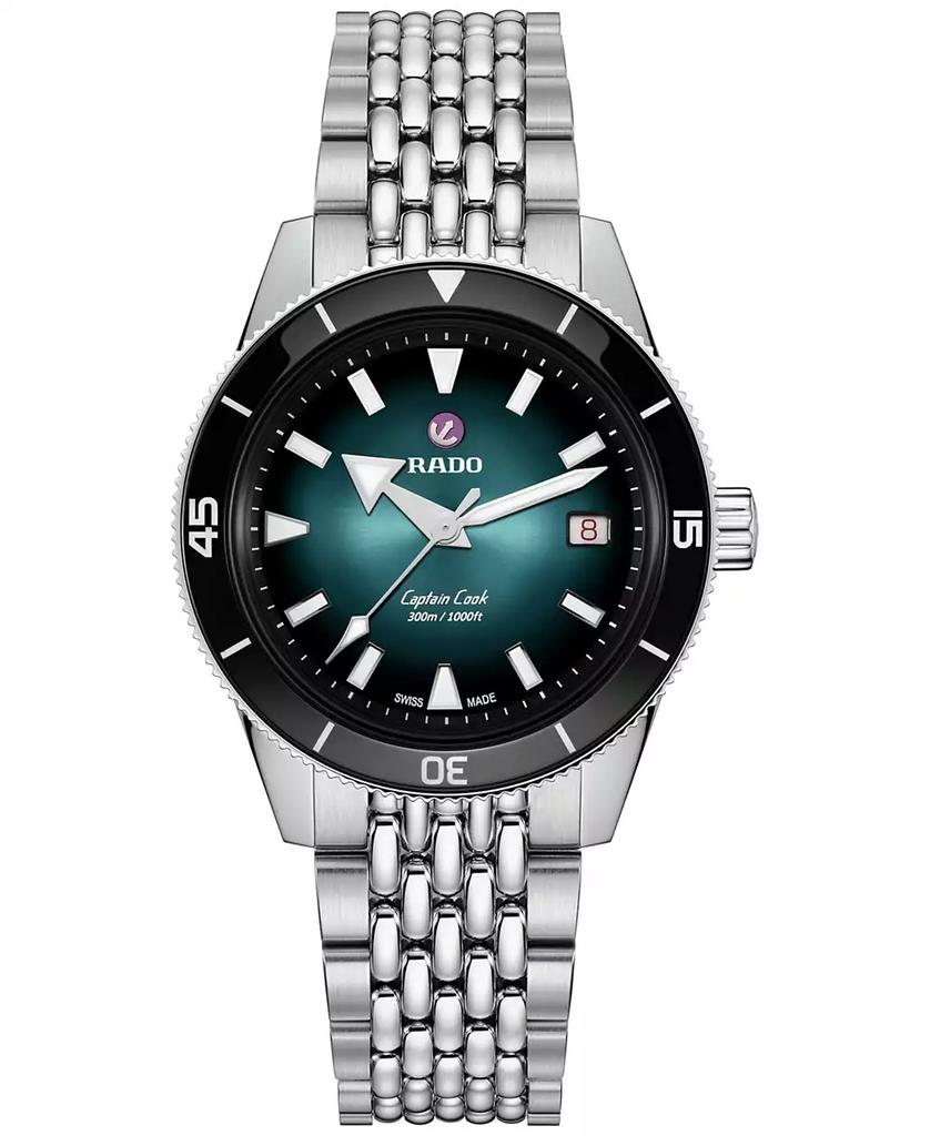 Rado Men's Swiss Automatic Captain Cook Stainless Steel Bracelet Watch 39mm