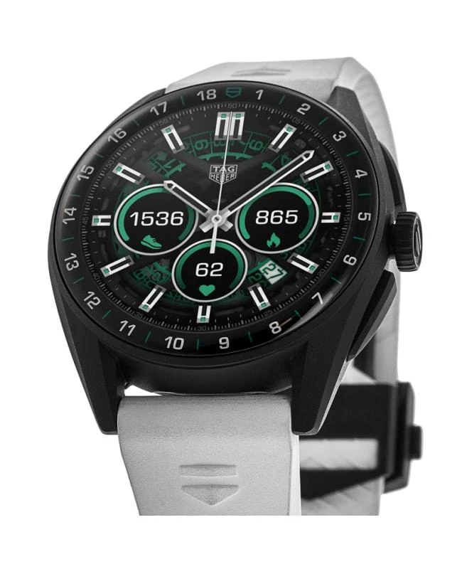 TAG Heuer Tag Heuer Connected Calibre E4 - 42mm Special Golf Edition Digital Dial White Rubber Strap Men's Watch SBR8080.EB0284 2