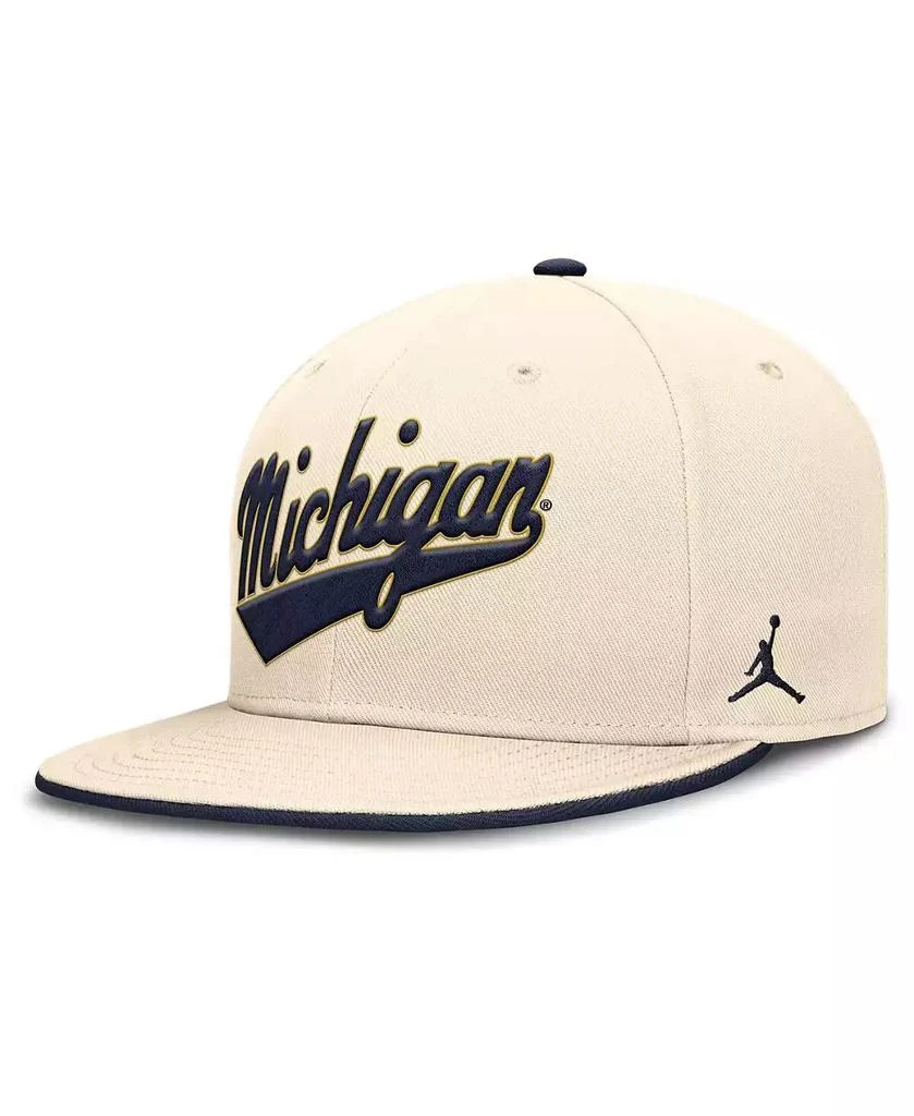 Jordan Men's Natural Michigan Wolverines Primetime True Performance Fitted Hat 5