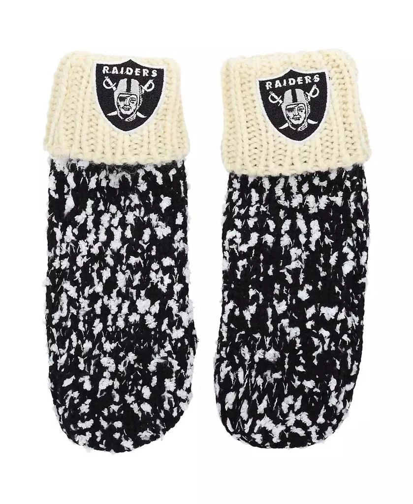 FOCO Men's Black Las Vegas Raiders Confetti Cream Mittens 1