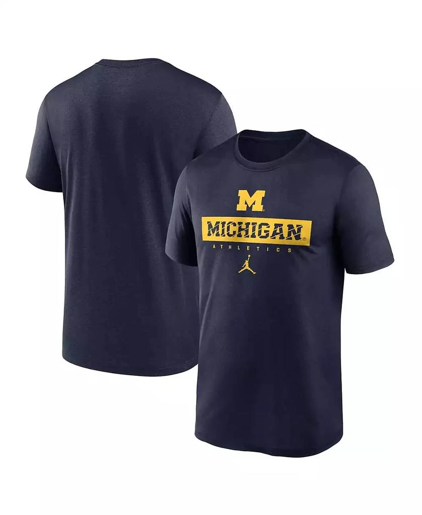 Jordan Men
s Navy Michigan Wolverines 2024 Sideline Legend Performance T-Shirt 1