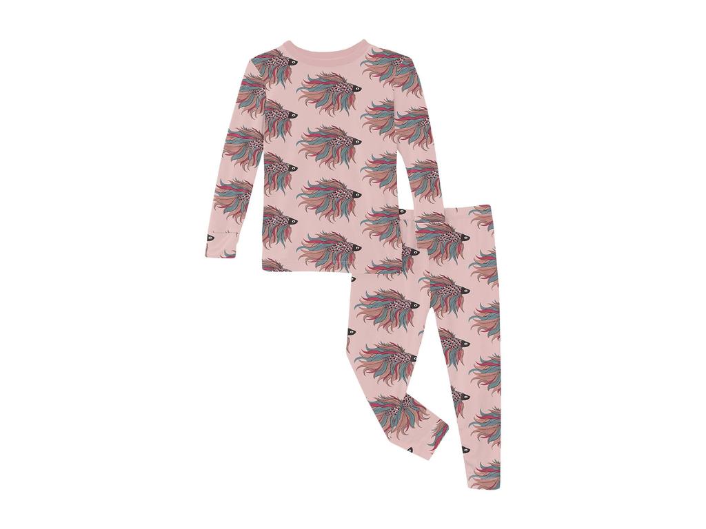 KicKee Pants Print Long Sleeve Pajama Set (Big Kids)