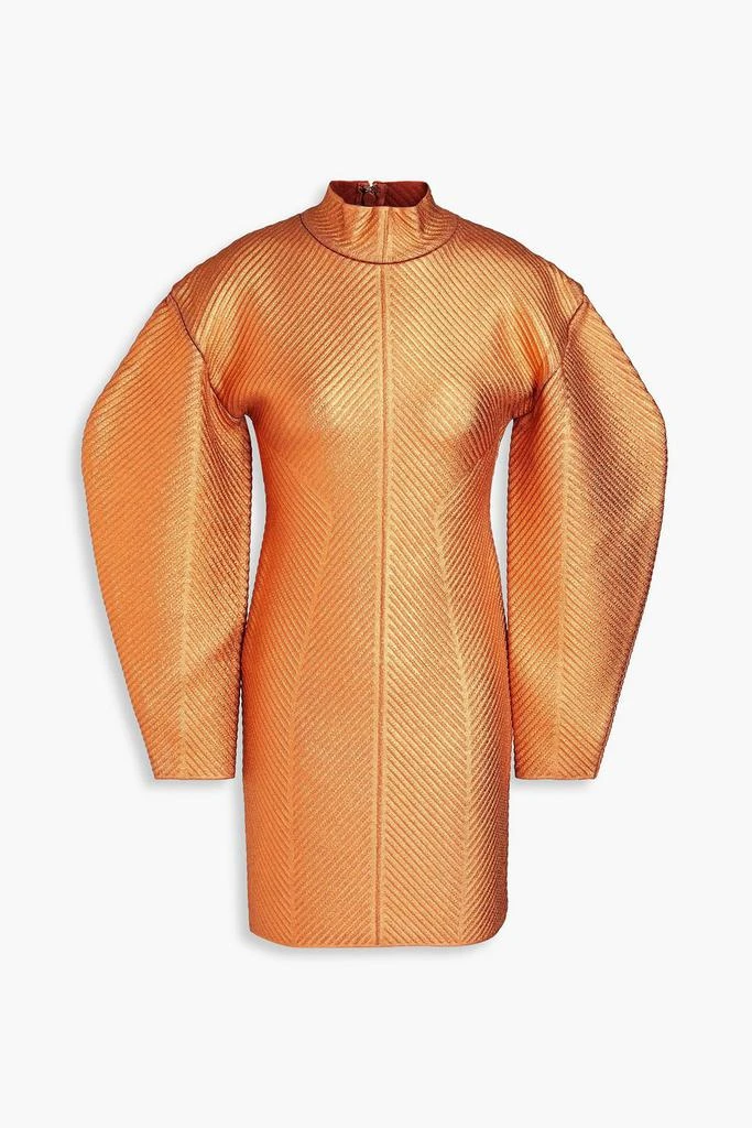 knee length dresses for ladies A&A Amiri Gold Metallic Bodycon Bandage Mini Dress, Gold / S