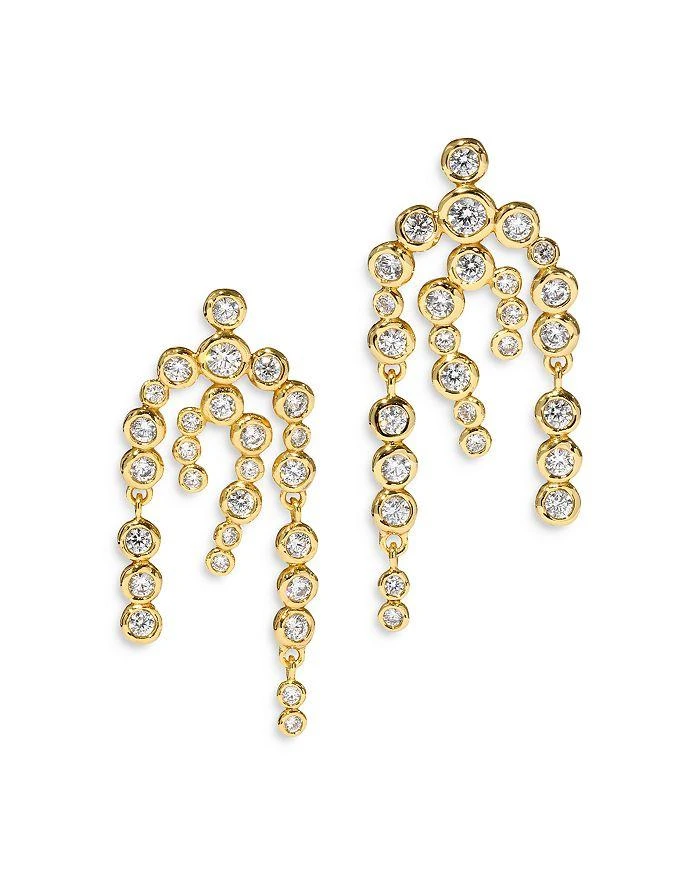 Alexis Bittar Asterales Cubic Zirconia Chandelier Earrings in 14K Gold Plated 1