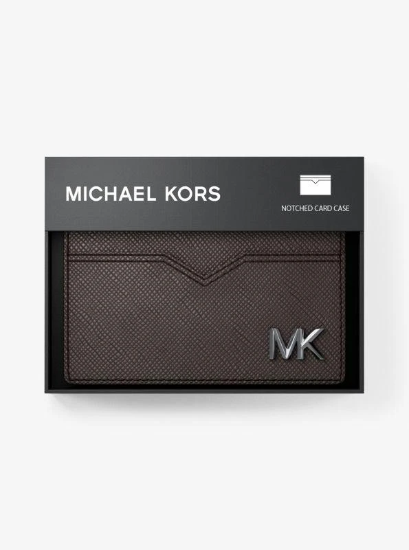 Michael Kors Edison Scratch-Resistant Crossgrain Leather Card Case 4
