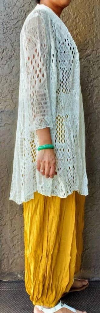 India Batik India Batik - Women's Crochet Cover Up Top