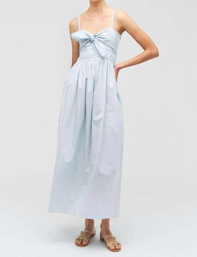 Oroton Lace Trim Sundress In Blue 1