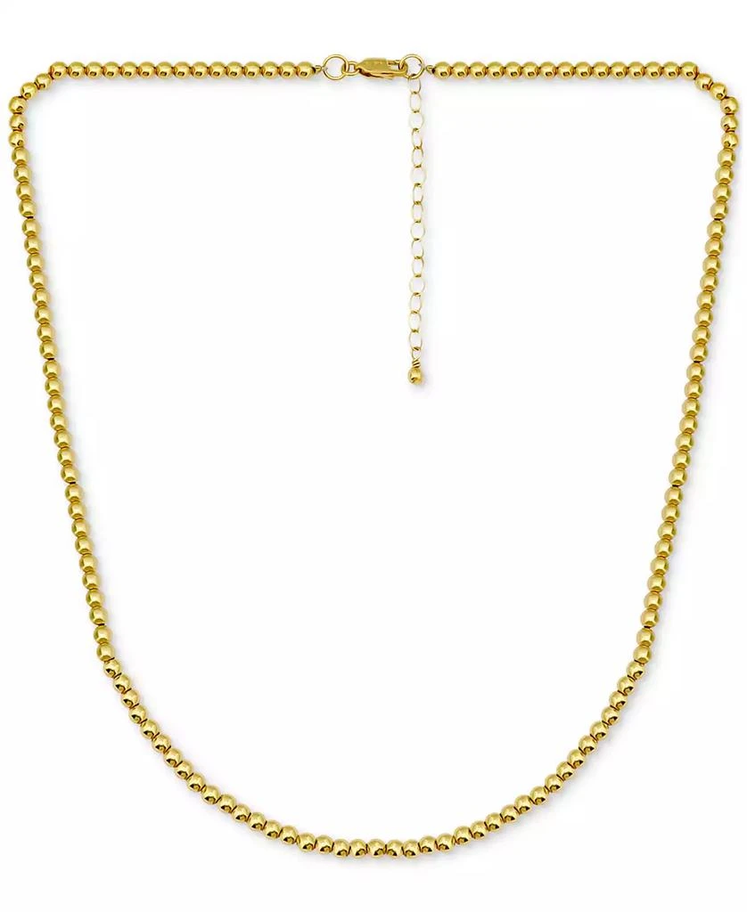 Giani Bernini Polished Bead Link Chain Necklace 16" + 2" extender, 18k gold-plated sterling silver Exclusively at Macy
s 3