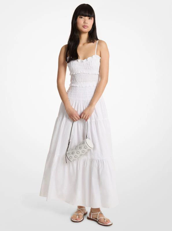 Michael Kors Smocked Cotton Poplin Maxi Dress - Dresses & Skirts - Free  Shipping - BeyondStyle