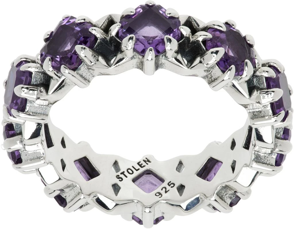 Stolen Girlfriends Club Silver Punk Rose Eternity Ring 1