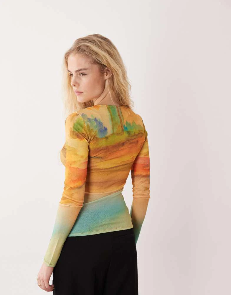 ASOS ASOS DESIGN long sleeve top with print 4