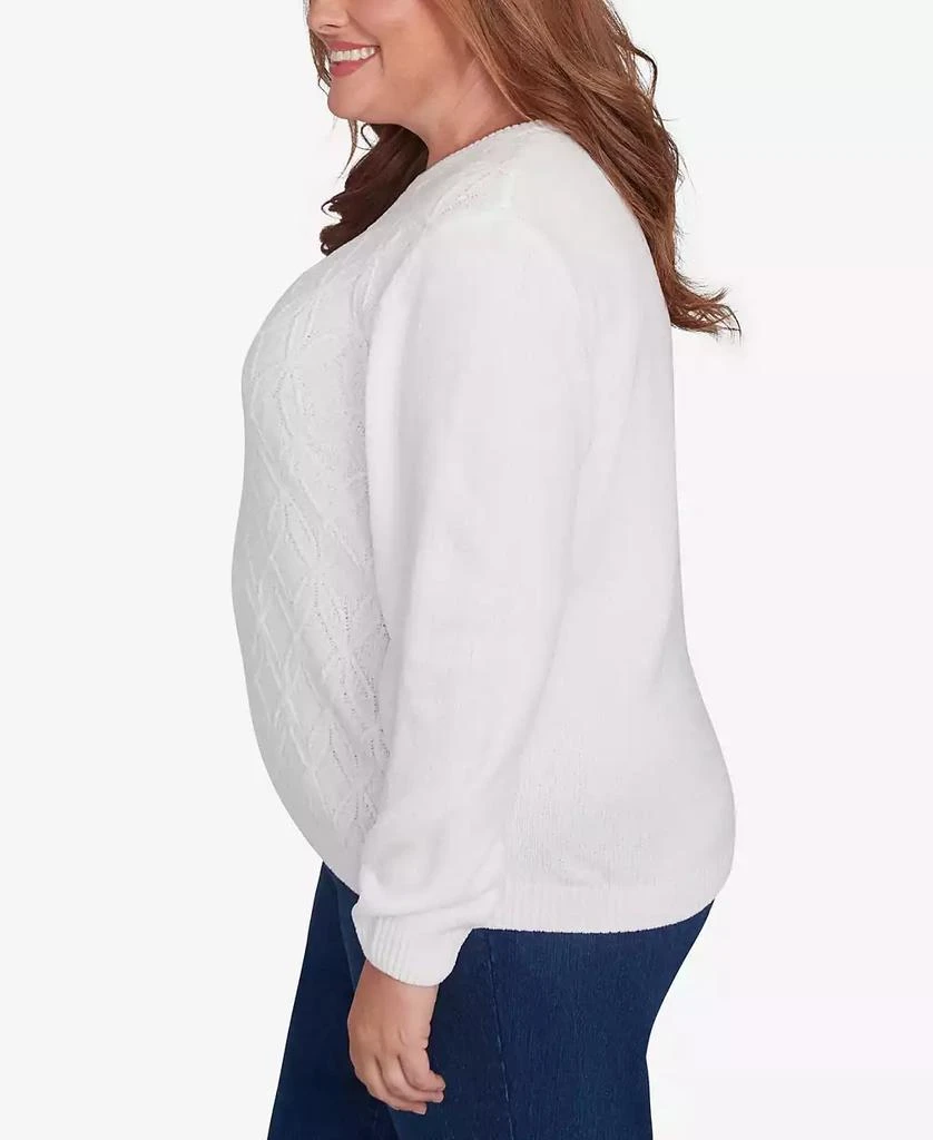 Alfred Dunner Plus Size Classic Chenille Pullover Sweater 5
