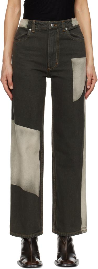 Eckhaus Latta Grey Wide Leg Jeans