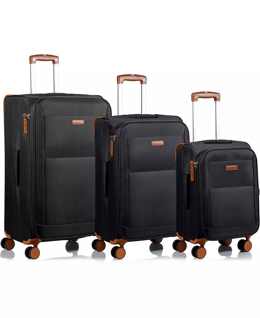 CHAMPS Classic 3 Piece Softside Luggage Set