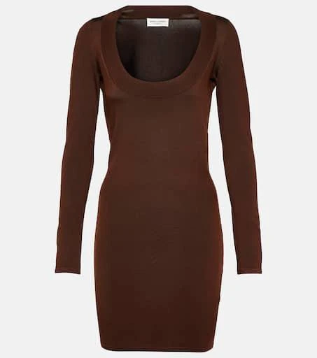 juno knit midi dress Juno Olive Wool-Blend Roll Neck Mini Dress main image 1