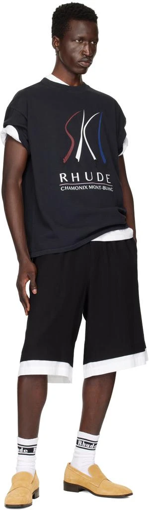 Rhude Black 'Chamonix Mont-Blanc' T-Shirt 4