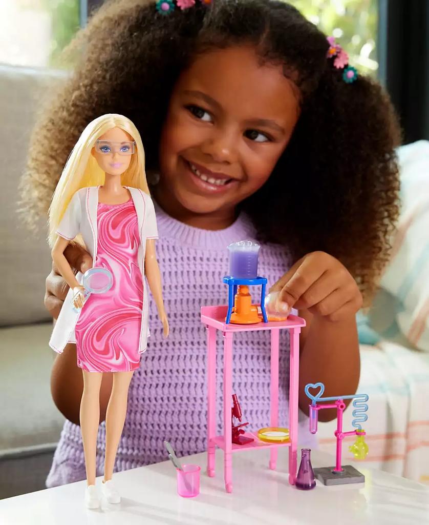 Barbie Scientist Doll and Accessories with Blonde Fashion Doll, Lab Table, & Color-Change Accessories